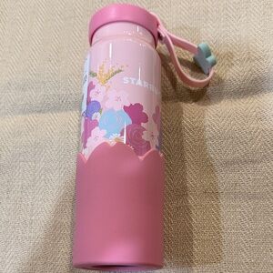 Starbucks Pink and Blue Floral Bottle
